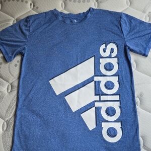 Adidas Blue and White Short Sleeve Tee